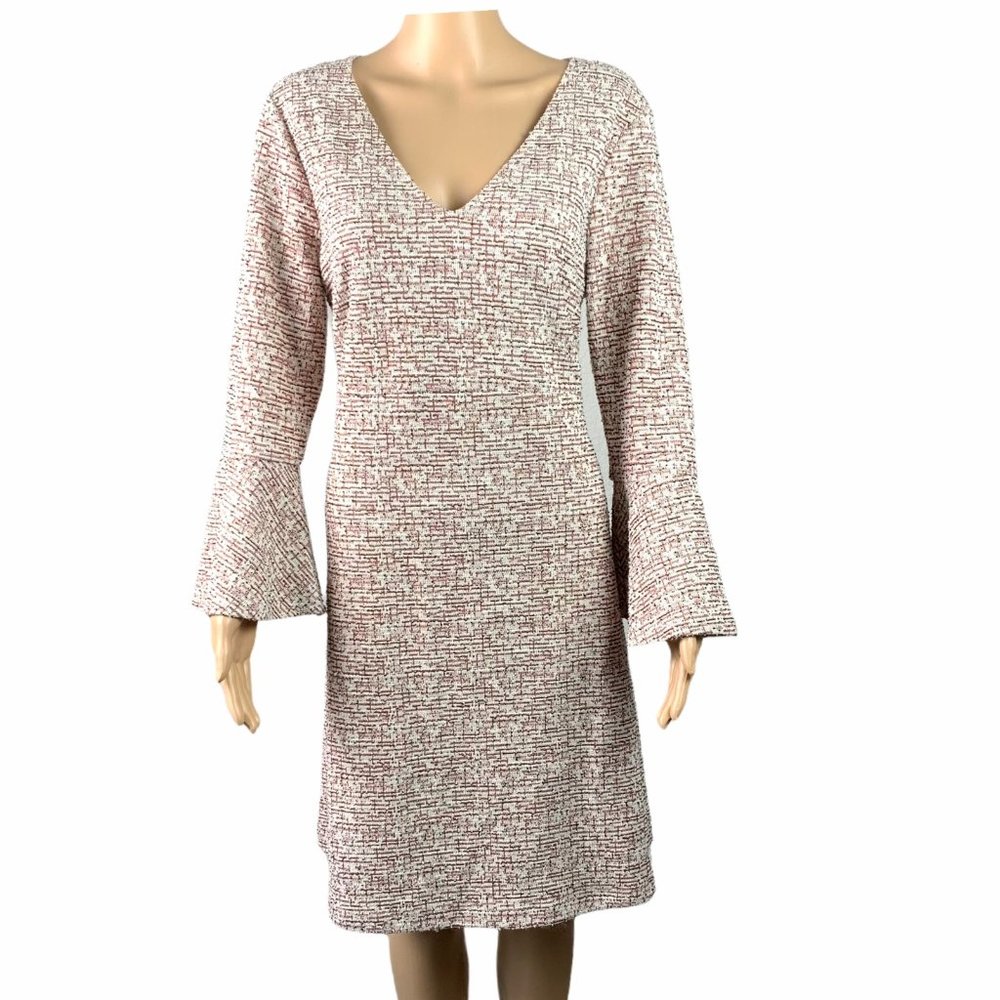 Elegant Cream and Brown Women's Dress